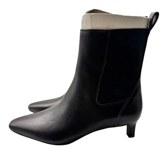 NWOB Madewell The Dimes Chelsea Boots Dark Carob Brown Leather Size 9 - Picture 2 of 12